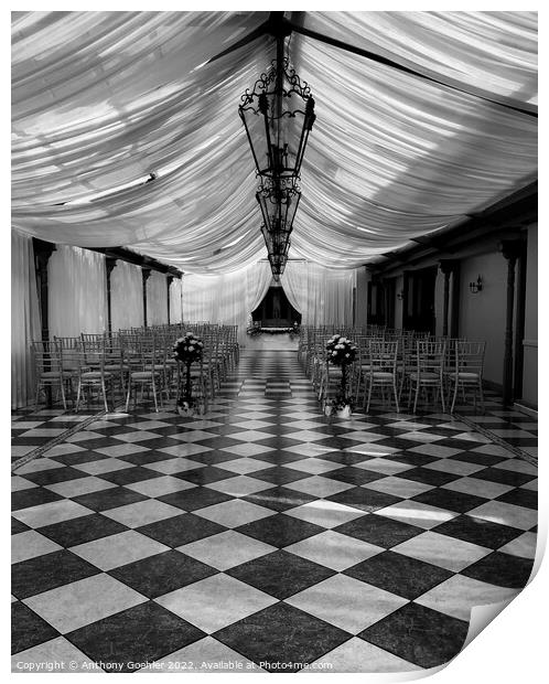The chequered room Print by Anthony Goehler