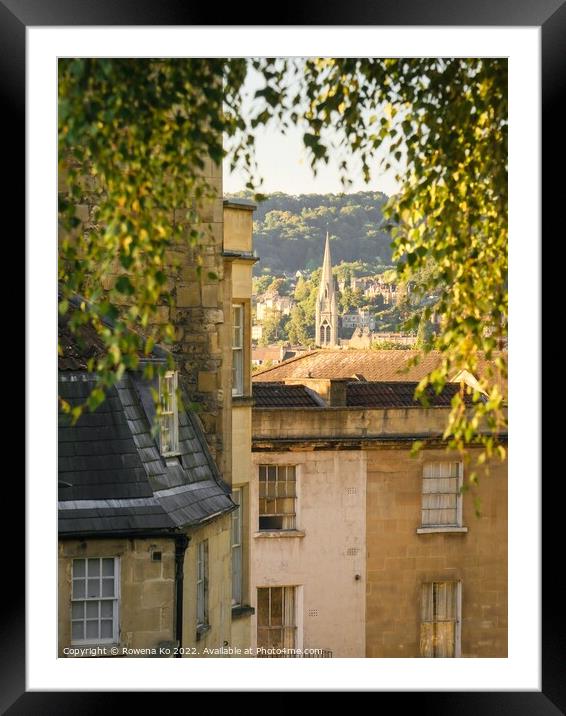 Morning view of Bath City Framed Mounted Print by Rowena Ko