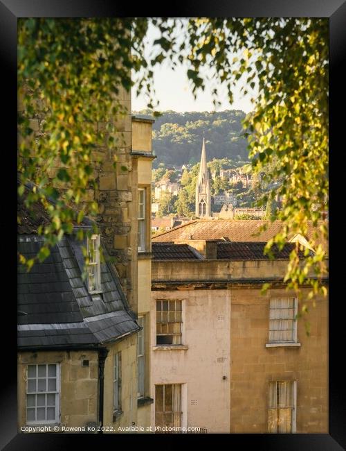 Morning view of Bath City Framed Print by Rowena Ko