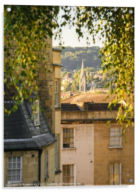 Morning view of Bath City Acrylic by Rowena Ko