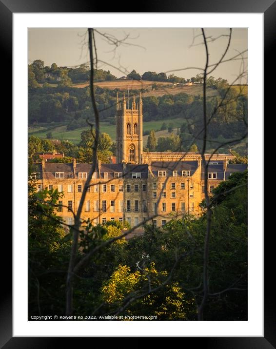 A morning view of St Saviour’s Church of Bath Framed Mounted Print by Rowena Ko