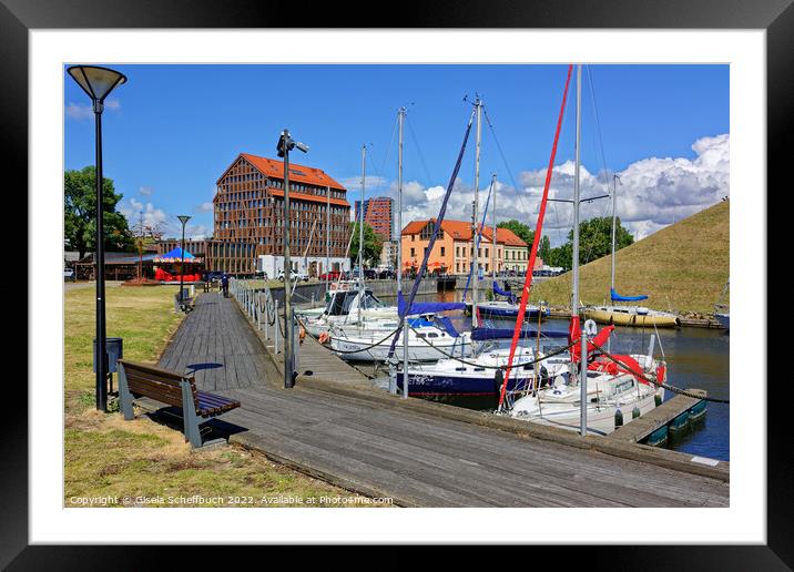 Summer Scenery in Klaipeda, Lithuania Framed Mounted Print by Gisela Scheffbuch