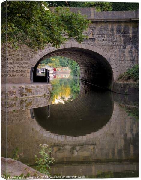 Morning reflection on the Canal Canvas Print by Rowena Ko