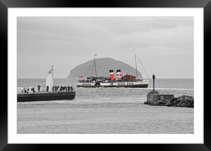 PS Waverley having just left Girvan (abstract) Framed Mounted Print by Allan Durward Photography