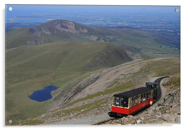 Snowdon Mountain Railway Acrylic by Diane Griffiths