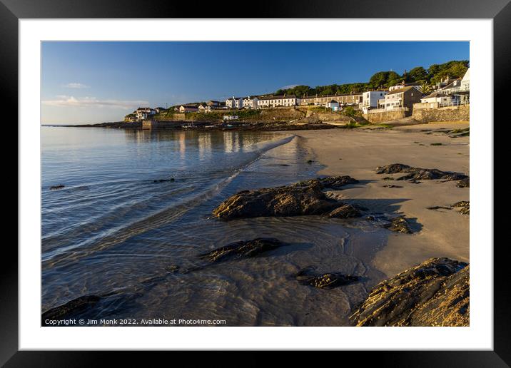 Portscatho Beach Sunrise Framed Mounted Print by Jim Monk