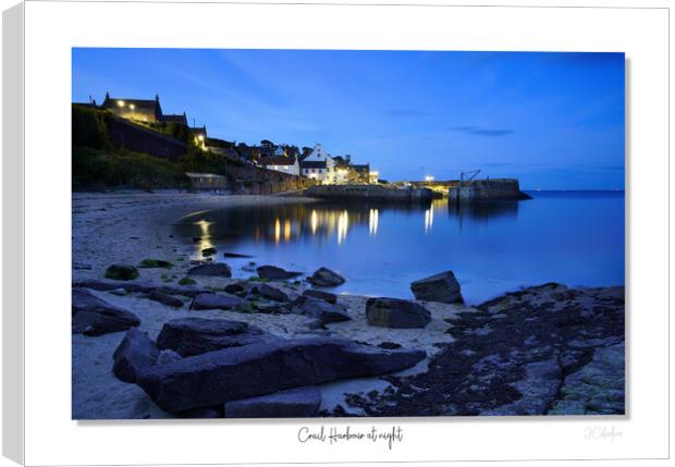 Crail harbour at night Canvas Print by JC studios LRPS ARPS