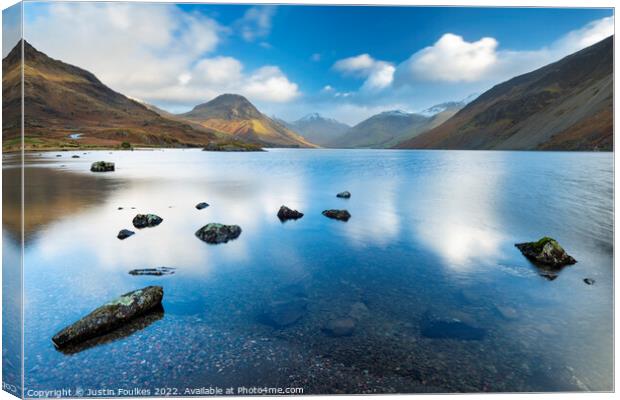 Wastwater, Lake District Canvas Print by Justin Foulkes