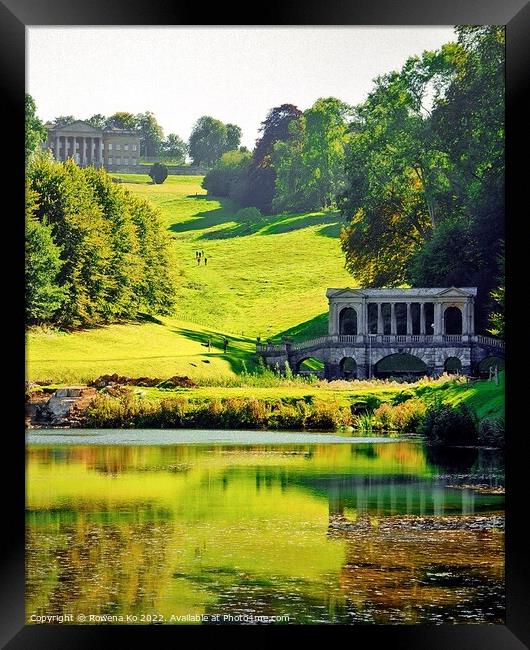 Summer view of Bath Prior Park Framed Print by Rowena Ko