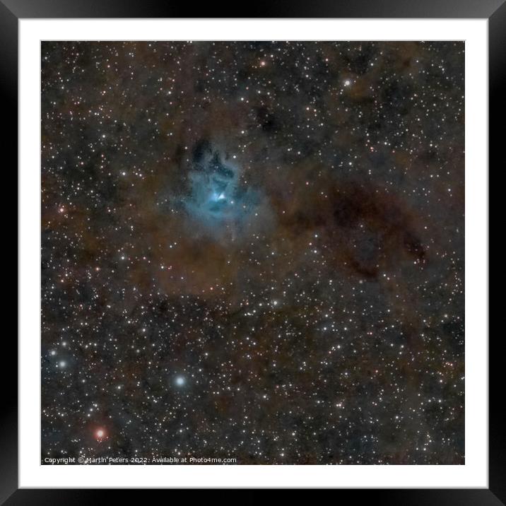 The Iris Nebula  Framed Mounted Print by Martin Yiannoullou