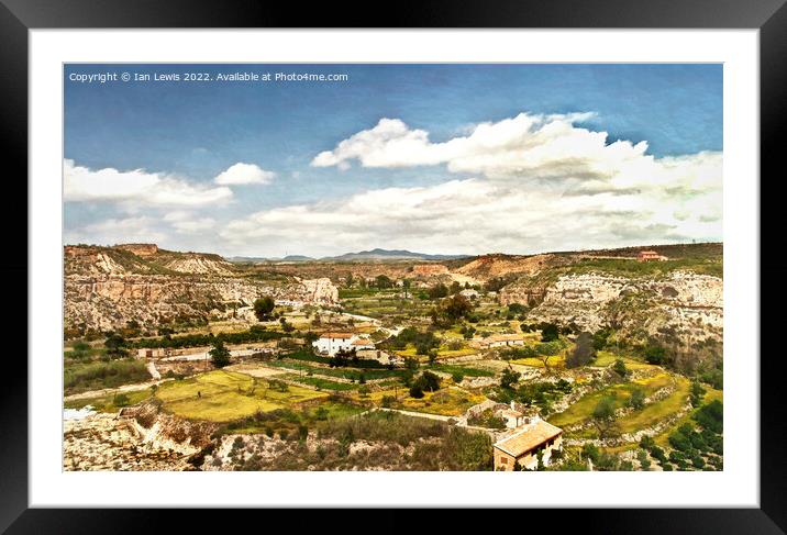 The View From Mojácar Pueblo Framed Mounted Print by Ian Lewis