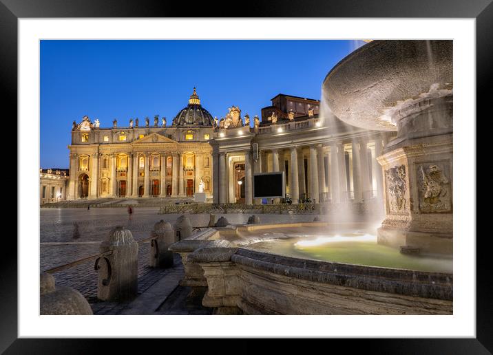 Vatican by Night Framed Mounted Print by Artur Bogacki