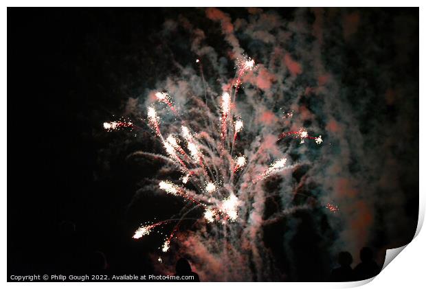 Fireworks in the sky Print by Philip Gough