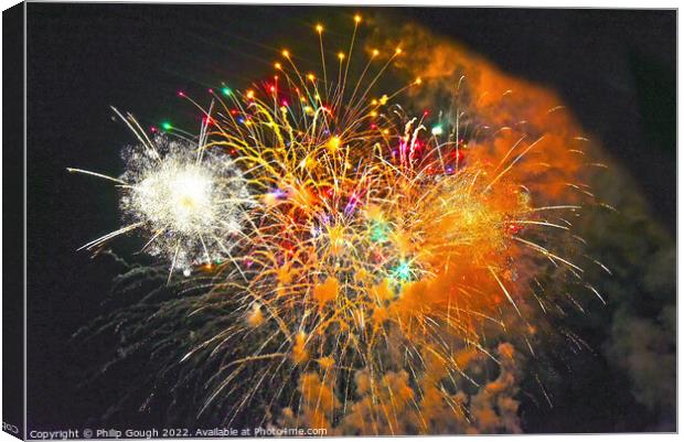 Colourful fireworks Canvas Print by Philip Gough