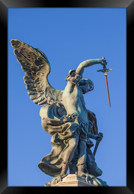 Statue of Michael the Archangel Framed Print by Artur Bogacki