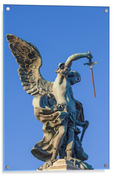 Statue of Michael the Archangel Acrylic by Artur Bogacki
