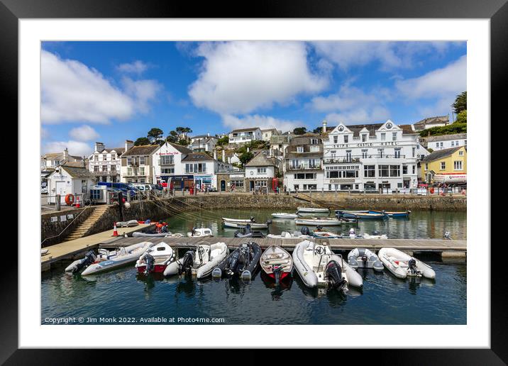St Mawes Harbour  Framed Mounted Print by Jim Monk