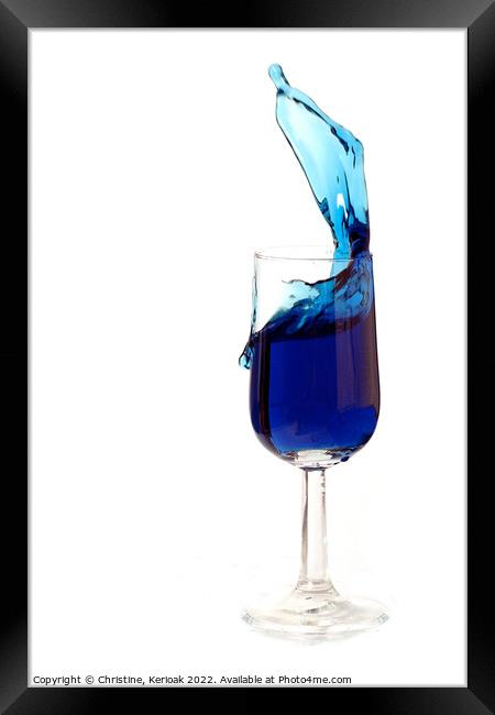 Blue Liqueur Flying High Framed Print by Christine Kerioak