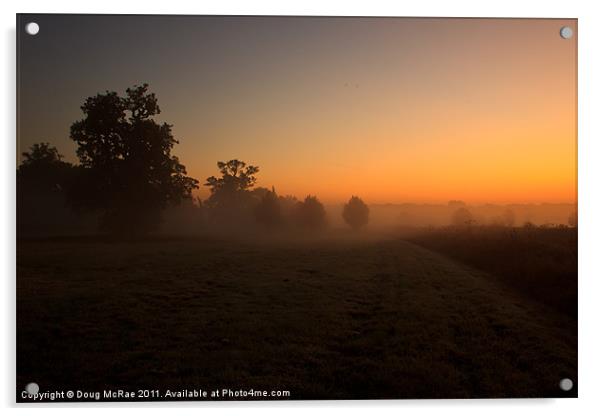 Sunrise and mist Acrylic by Doug McRae