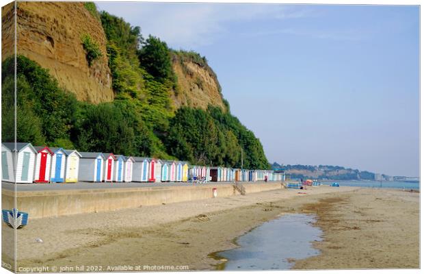 Low tide at Small Hope beach, Shanklin, Isle of wight. Canvas Print by john hill