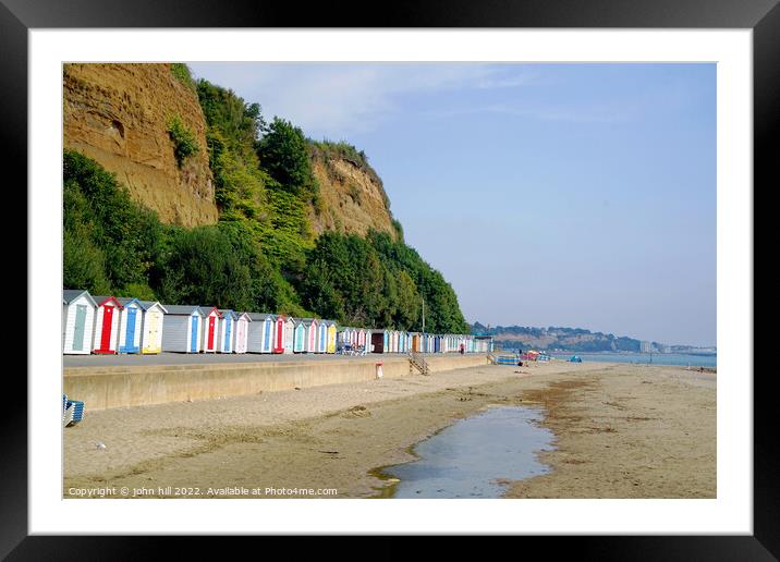 Low tide at Small Hope beach, Shanklin, Isle of wight. Framed Mounted Print by john hill