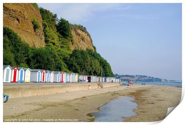 Low tide at Small Hope beach, Shanklin, Isle of wight. Print by john hill