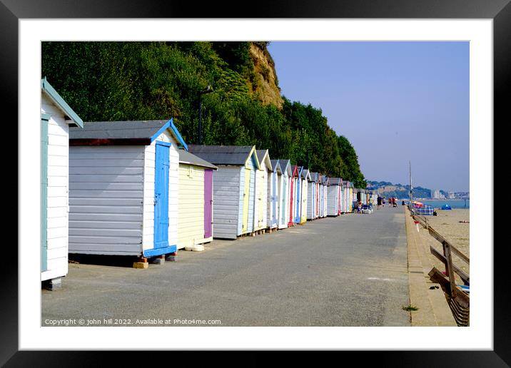 Promenade at Small Hope beach Shanklin, Isle of wight Framed Mounted Print by john hill