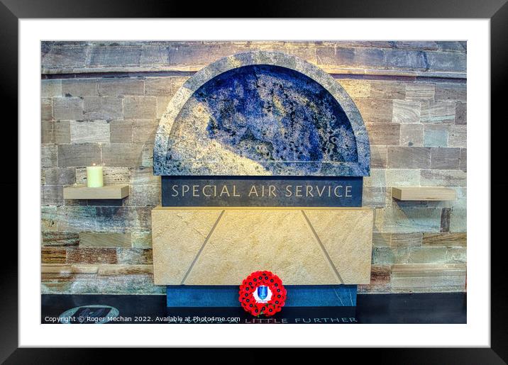 SAS Tribute in Hereford Cathedral Framed Mounted Print by Roger Mechan