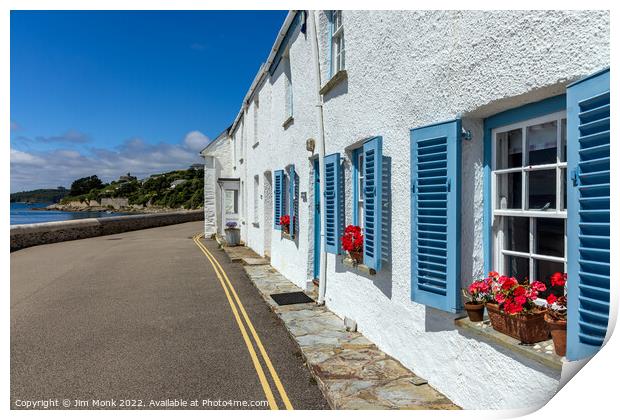 Blue Shutters, St Mawes  Print by Jim Monk