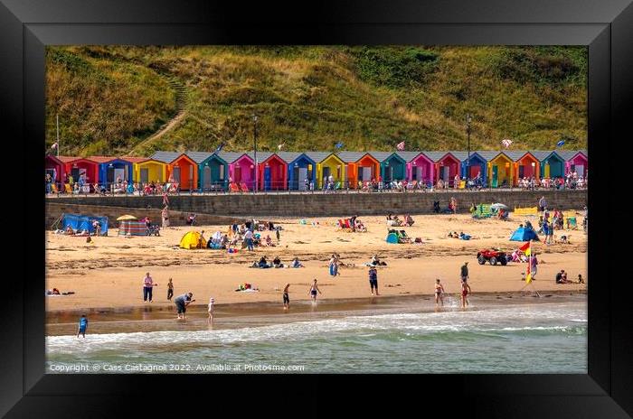 British Summer Beach Scene Framed Print by Cass Castagnoli