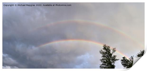 Stunning natural double rainbows plus supernumerary bows seen at Print by Michael Piepgras