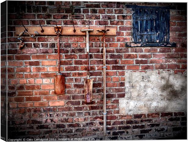 Old Tools on wall Canvas Print by Cass Castagnoli