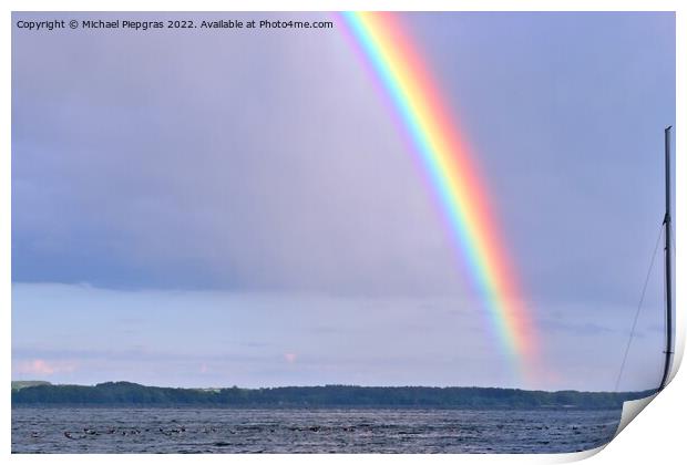 Stunning natural double rainbows plus supernumerary bows seen at Print by Michael Piepgras
