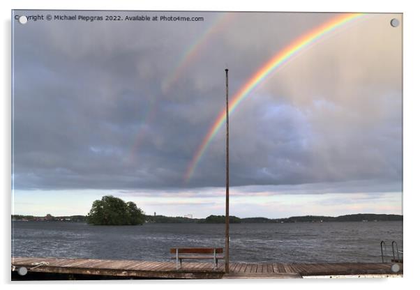 Stunning natural double rainbows plus supernumerary bows seen at Acrylic by Michael Piepgras
