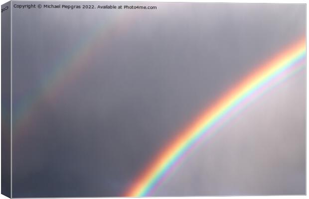 Stunning natural double rainbows plus supernumerary bows seen at Canvas Print by Michael Piepgras