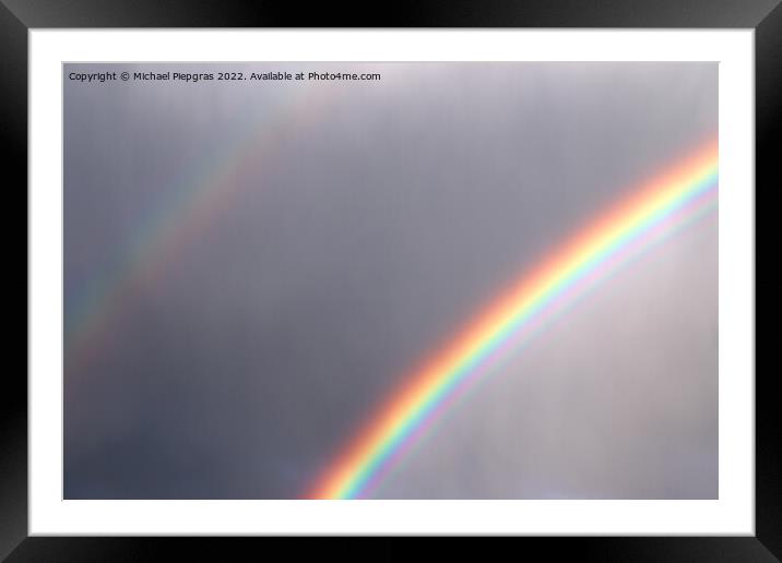 Stunning natural double rainbows plus supernumerary bows seen at Framed Mounted Print by Michael Piepgras
