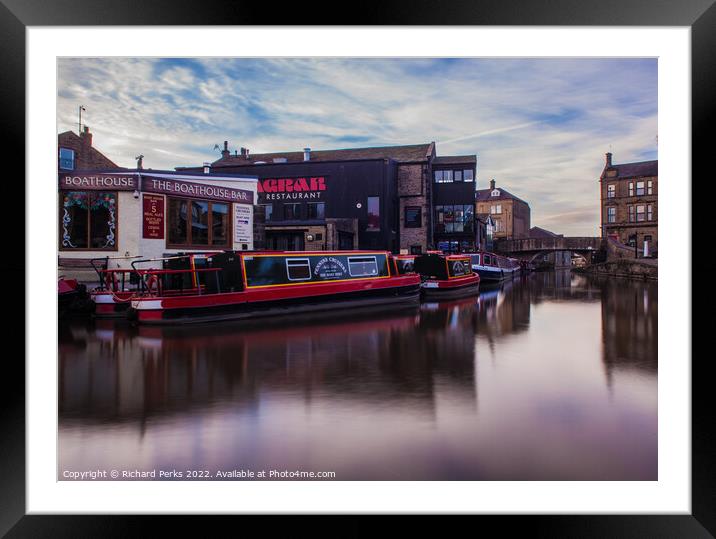 The Boathouse - Skipton Framed Mounted Print by Richard Perks