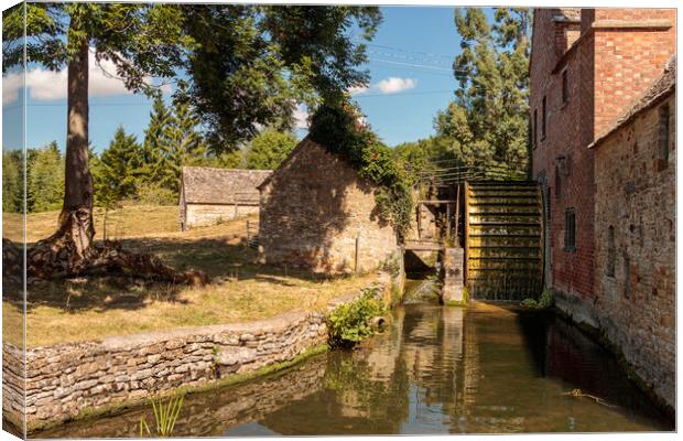 The Old Mill, Lower Slaughter Canvas Print by Wendy Williams CPAGB