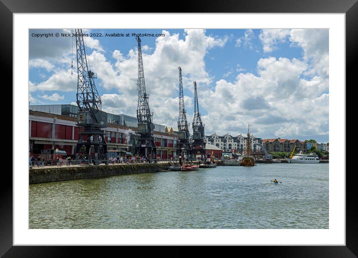 Bristol Floating Harbour with the MSheds and the Matthew Summertime Framed Mounted Print by Nick Jenkins