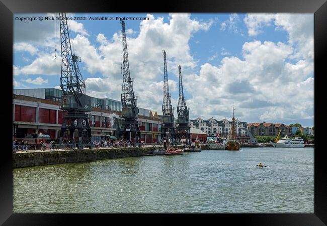 Bristol Floating Harbour with the MSheds and the Matthew Summertime Framed Print by Nick Jenkins