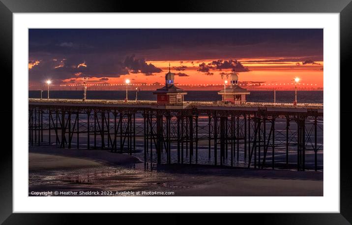 Blackpool North Pier at Sunset Framed Mounted Print by Heather Sheldrick