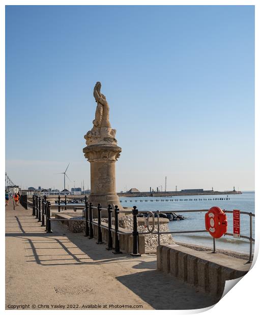 Statue of Triton in Lowestoft, Suffolk Print by Chris Yaxley