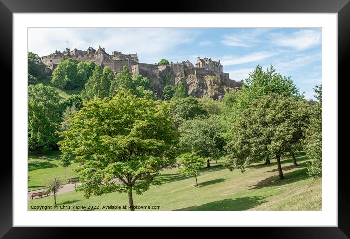 Edinburgh Castle Framed Mounted Print by Chris Yaxley