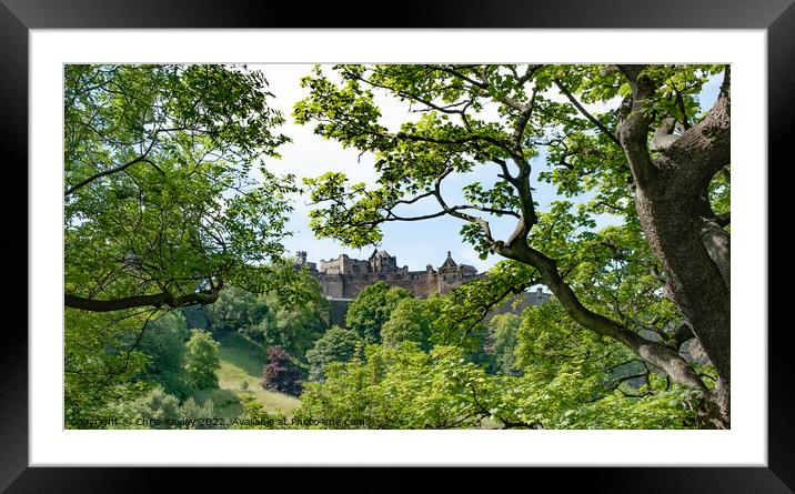 Edinburgh Castle Framed Mounted Print by Chris Yaxley
