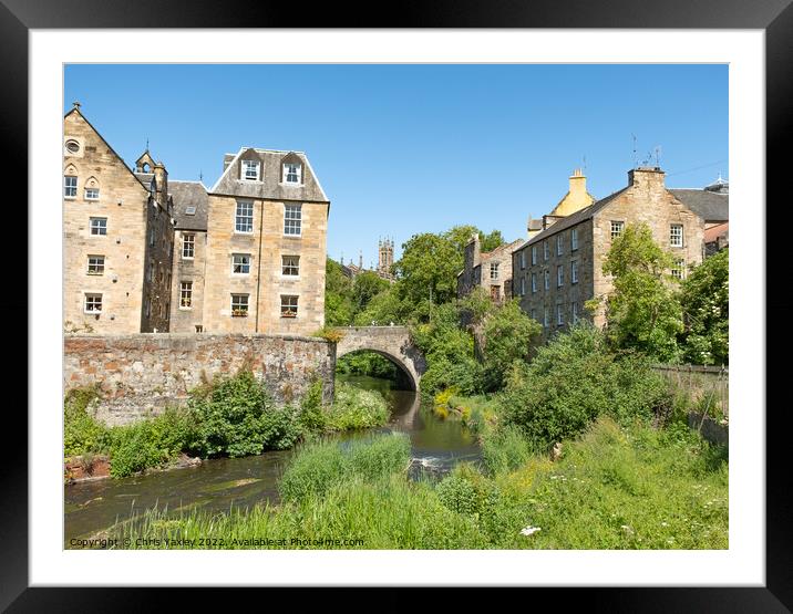 waterside properties in Leith, Edinburgh Framed Mounted Print by Chris Yaxley