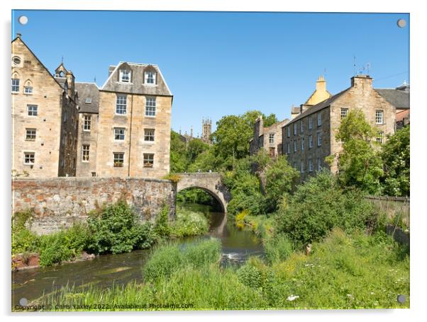 waterside properties in Leith, Edinburgh Acrylic by Chris Yaxley