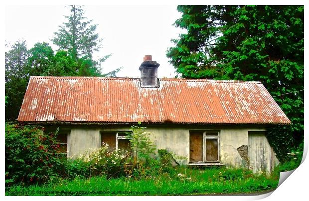 Abandoned cottage Print by Stephanie Moore