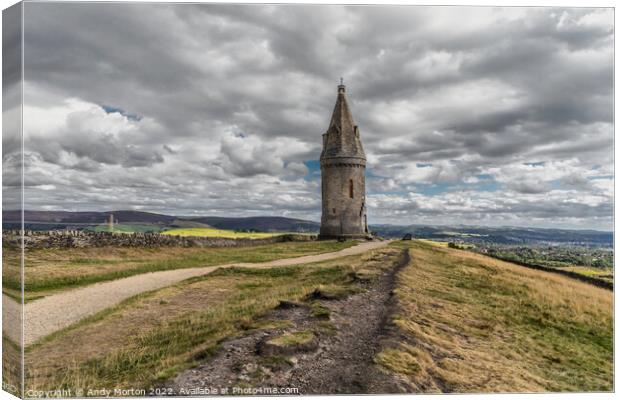Hartshead Pike: A Tower of Royal Tribute Canvas Print by Andy Morton