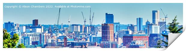Leeds City Skyscrapers Panorama  Print by Alison Chambers