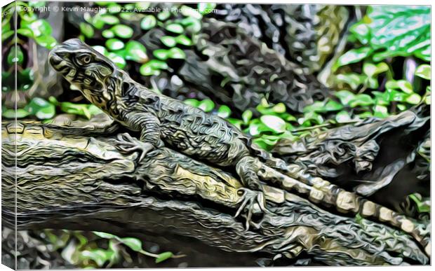 Mystical Chinese Crocodile Lizard Canvas Print by Kevin Maughan